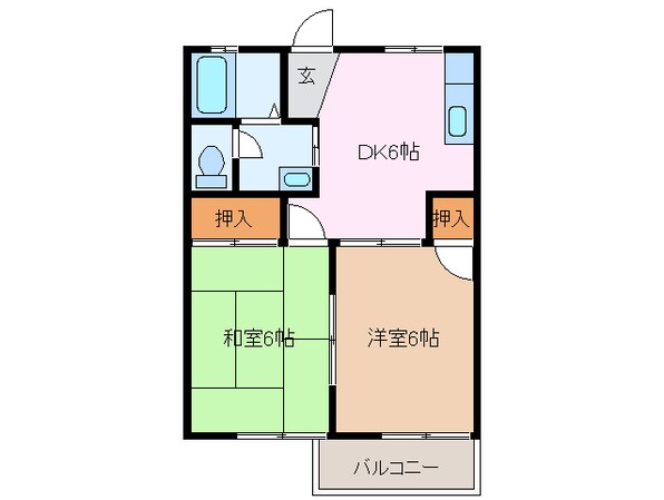 田丸駅 徒歩5分 2階の物件間取画像